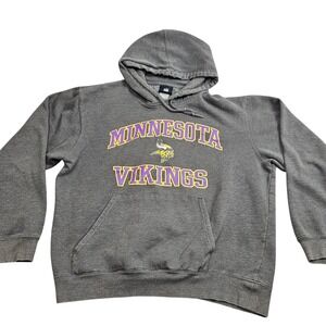 Minnesota Vikings Hoodie Gray XL NFL Team Apparel Y2K Fangear Vintage Sportswear